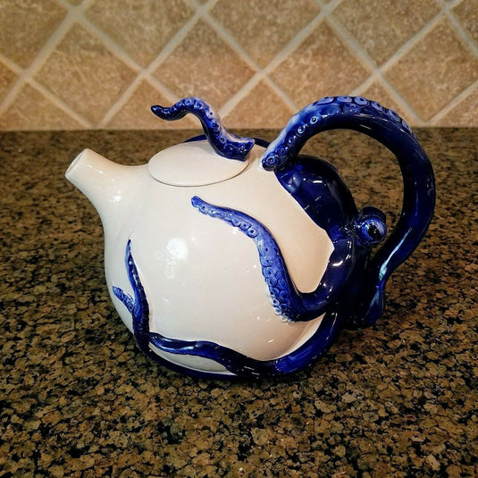 Blue Octopus Teapot Decorative Collectable Kitchen Home Décor Goldmic
