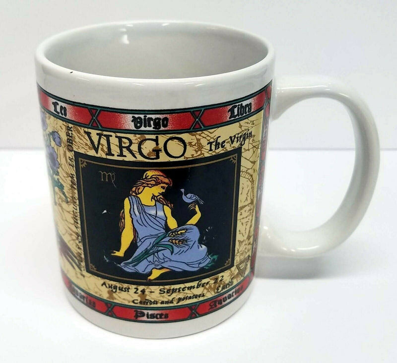Load image into Gallery viewer, Virgo Mug Zodiac Horoscope Chinese Astrology Coffee Tea Cup 8oz 227ml 2 Sided
