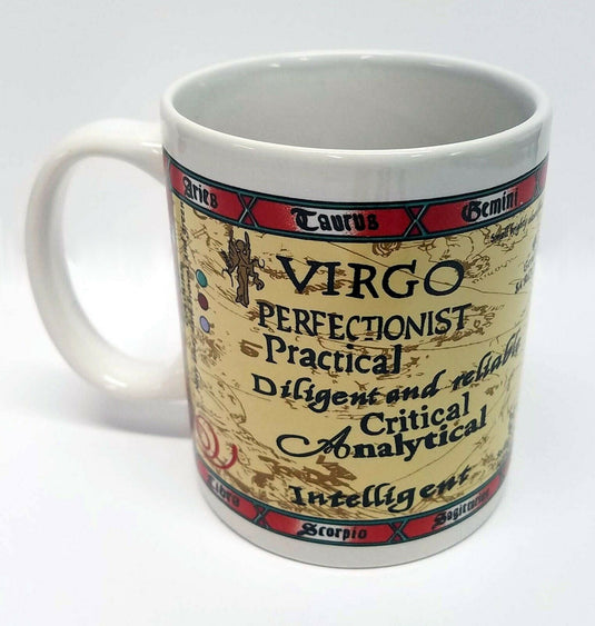 Virgo Mug Zodiac Horoscope Chinese Astrology Coffee Tea Cup 8oz 227ml 2 Sided