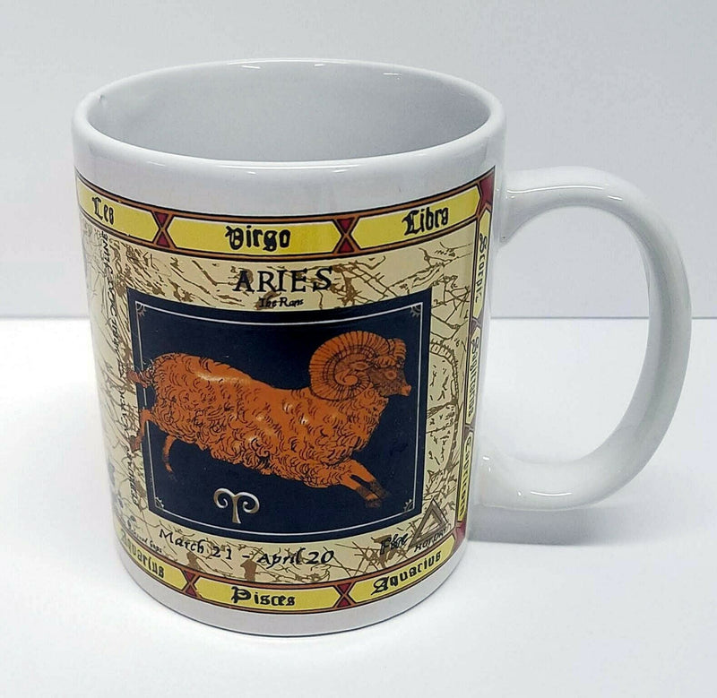 Load image into Gallery viewer, Aries Zodiac Chinese Astrology Coffee or Tea Mug Décor 8 oz 227 ml 2 Sided Cup
