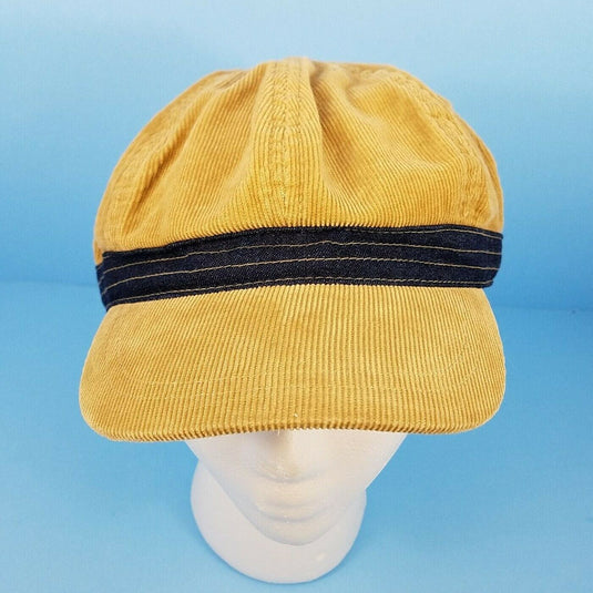 Women Hat Corduroy and Blue Denim Female Fashion Yellow Beret 6 panel Cap