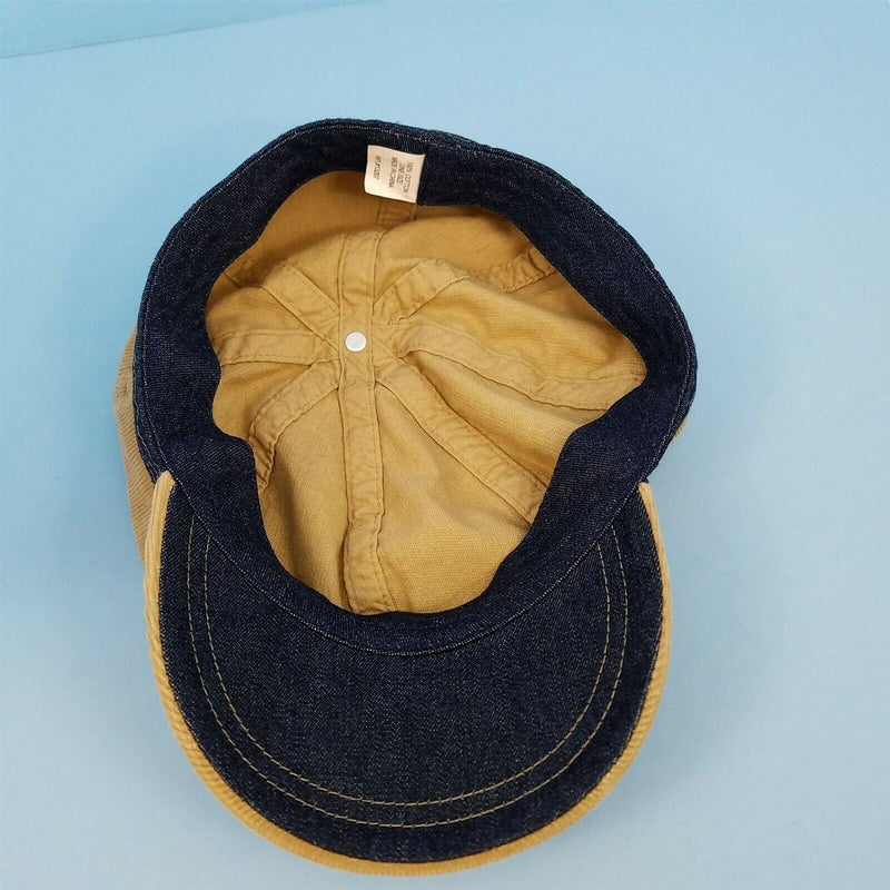 Load image into Gallery viewer, Women Hat Corduroy and Blue Denim Female Fashion Yellow Beret 6 panel Cap
