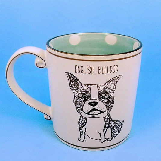 English Bulldog Dog Ceramic Coffee Mug Beverage Cup 21oz (596ml) Spectrum