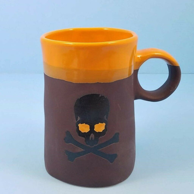 Load image into Gallery viewer, Halloween Skull and Bones Coffee Mug Cup Pen Pencil or Plant Holder 17oz (483ml)
