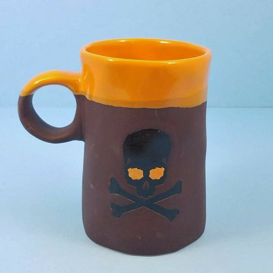 Halloween Skull and Bones Coffee Mug Cup Pen Pencil or Plant Holder 17oz (483ml)