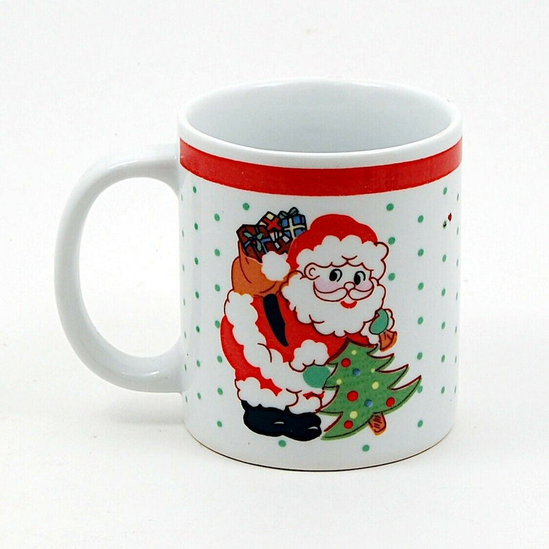 Load image into Gallery viewer, Santa with Christmas Holiday Tree Coffee Mug 8 oz 227 ml Glass Tea Cup
