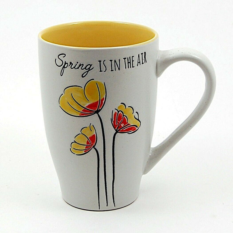 Load image into Gallery viewer, Coffee Mug Spring Is In The Air Cup with Floral Design by Blue Sky Clayworks
