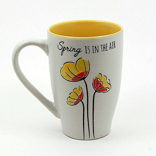 Coffee Mug Spring Is In The Air Cup with Floral Design by Blue Sky Clayworks