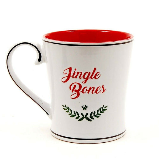 Holiday Christmas Dog Pet Saying Jingle Bones Coffee Mug Cup 17oz (483ml)