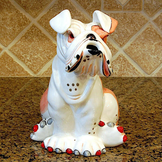 Sweet Pea Bull Dog Teapot Collectible Animal Ceramics Décor Blue Sky Clayworks