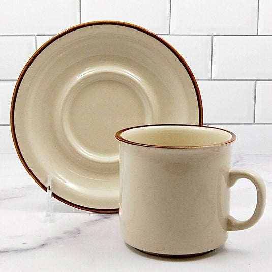 Kanney Spring Flower Stoneware Set of 3 Saucers and Cups for Tea Coffee Mug
