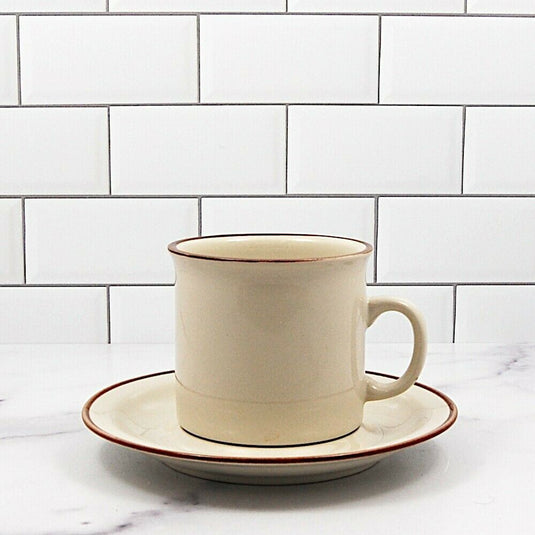 Kanney Spring Flower Stoneware Set of 3 Saucers and Cups for Tea Coffee Mug