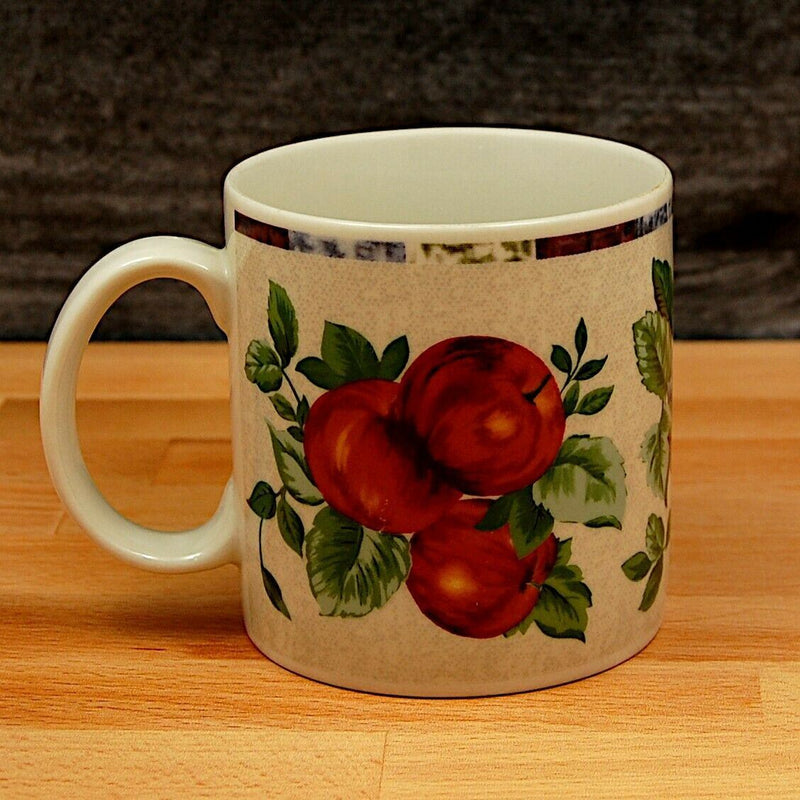 Load image into Gallery viewer, Sakura by Oneida Coffee Mug Set of 6 Tea Cups Stoneware Fruit Pattern Dinnerware
