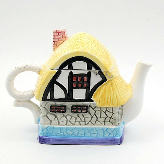 Collectable Cottage House Shaped Ceramic Teapot With Lid From Hudson Harvest Hh
