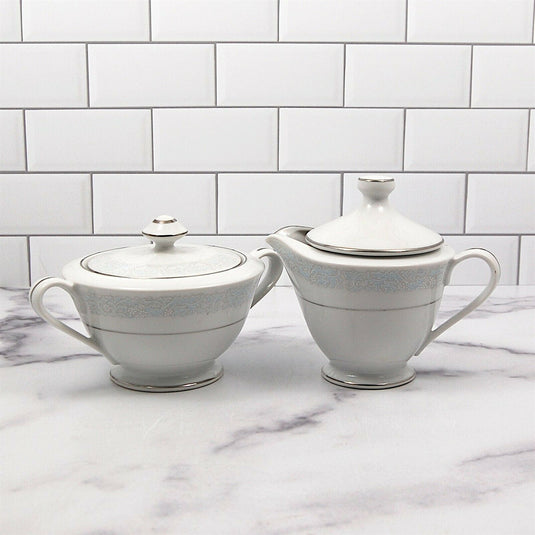 Bluedale by Fine China of Japan Cream and Sugar Set Dinnerware 3074