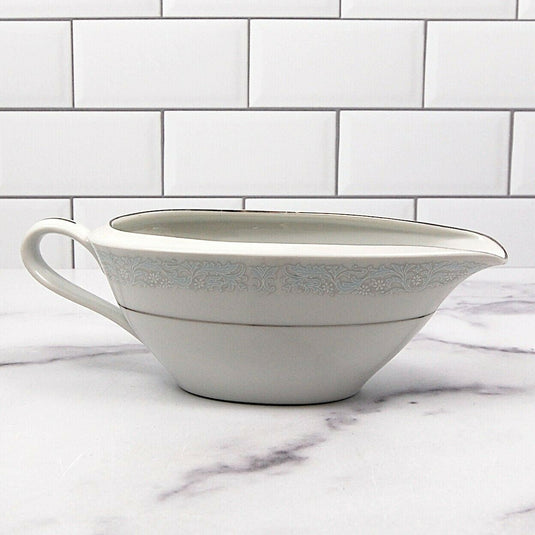 Bluedale by Fine China of Japan Gravy Boat and Plate Set Dinnerware 3074