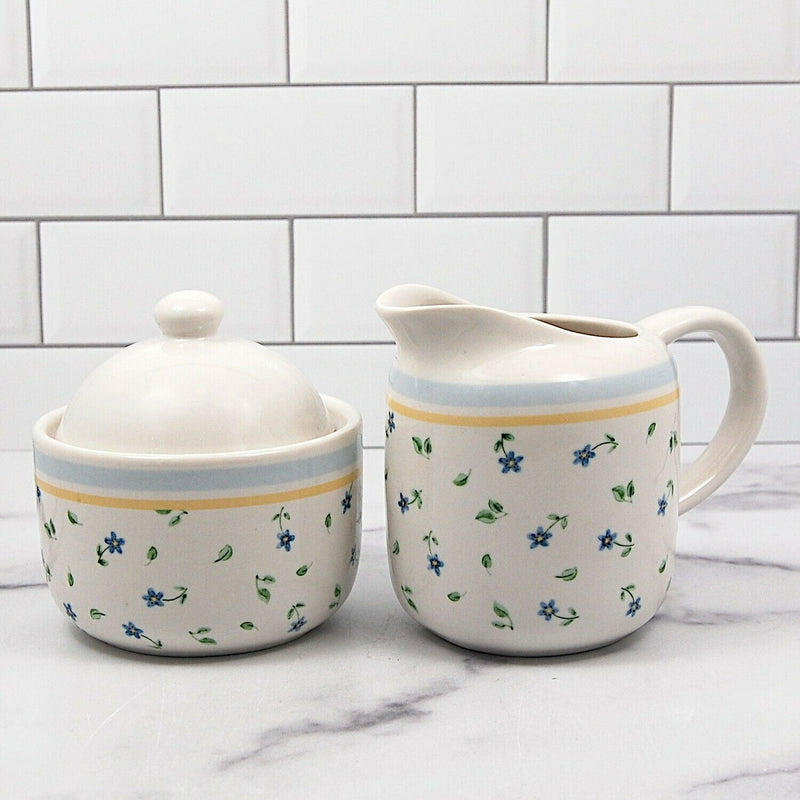 Load image into Gallery viewer, Pfaltzgraff Melissa Cream and Sugar Set Floral Dinnerware
