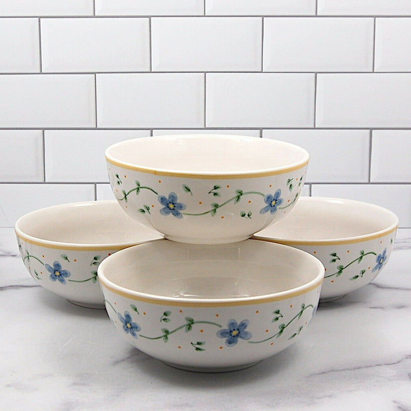 Load image into Gallery viewer, Pfaltzgraff Melissa Floral Set of 4 Soup Coupe Cereal Bowls Kitchen Dinnerware
