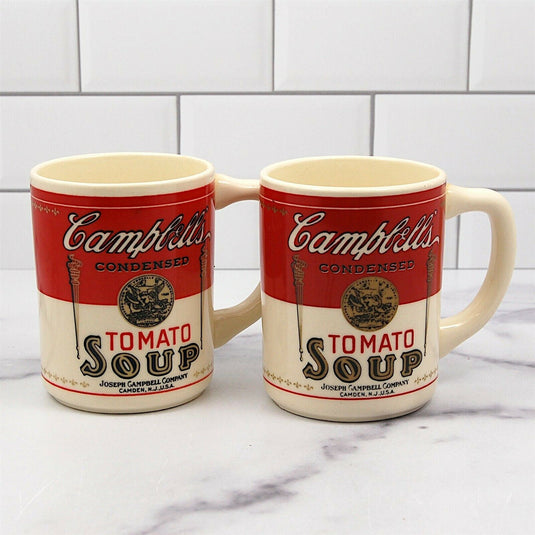 Campbells Homestyle Tomato Soup Set of 2 Mugs 12oz 341ml Cups