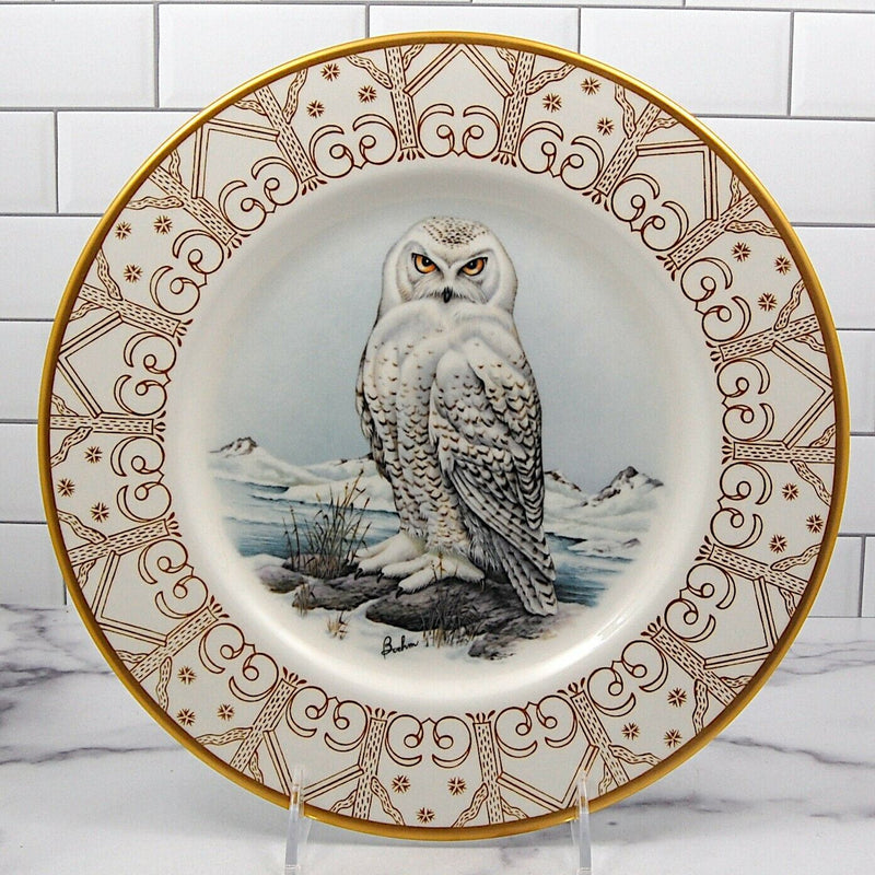 Load image into Gallery viewer, Snowy Owl The Edward Marshall Boehm Owl Plate Collection Limited No Box 10 5/8&quot;

