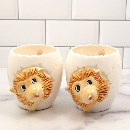 Egg Jokes Lion Mugs Set of 2 Cups by Sigma Tastesetter