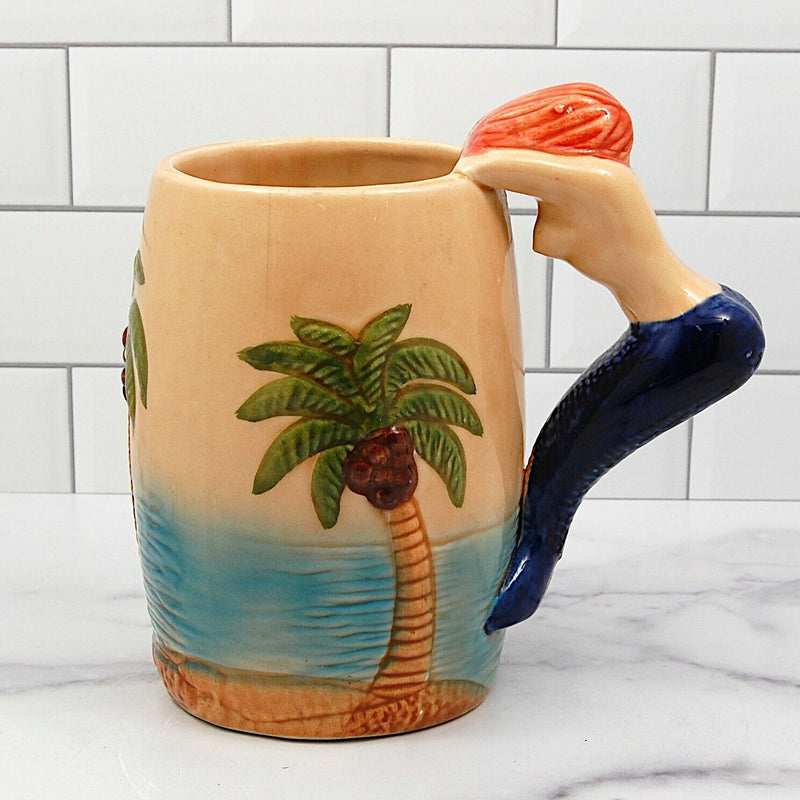 Load image into Gallery viewer, CERAMICA DE ACATLIPA Colorful Acapulco Coffee Tea Mug with Mermaid Handle
