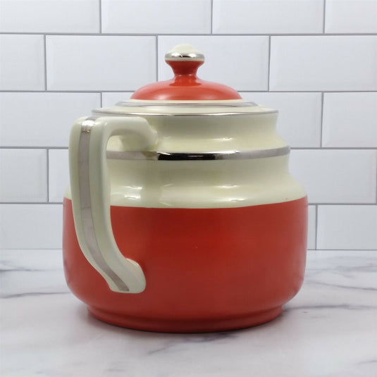 Red Cream Drip-O-Lator Coffee Pot Enterprise Aluminum Company Teapot