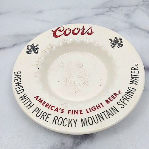 Coors Ceramic Ashtrays 6” W 1” H America’s Fine Light Beer