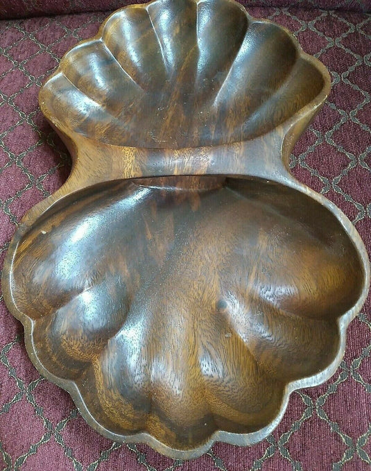 Wood Divided Oval Relish/Trinket Tray