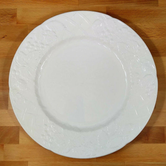 Mikasa English Countryside Embossed Platter White DP 900 13" (33cm) Chop Plate