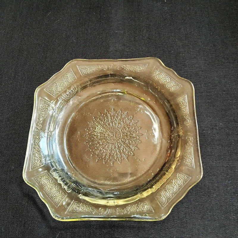Load image into Gallery viewer, Anchor Hocking Depression Glass Princess Amber Sherbet or Saucer Plate 5.5"
