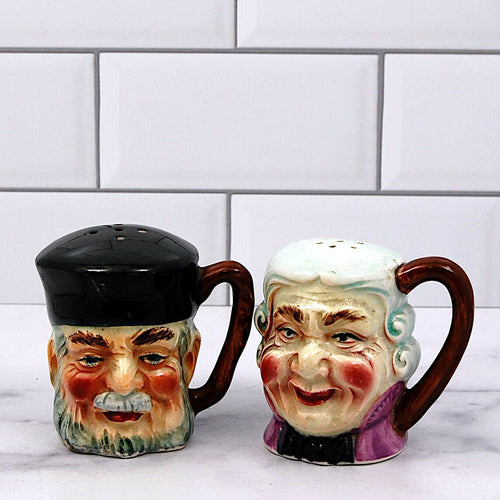 Vintage Colonial Man and Woman Salt and Pepper Shakers
