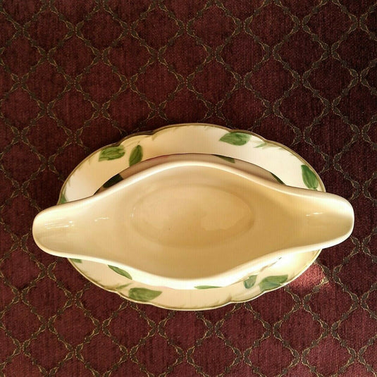 Franciscan Desert Rose Gravy Boat with Under Plate Double Spout Sauce Bowl USA