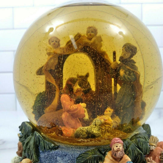 Nativity Scene Musical Snow Globe 7” Tall