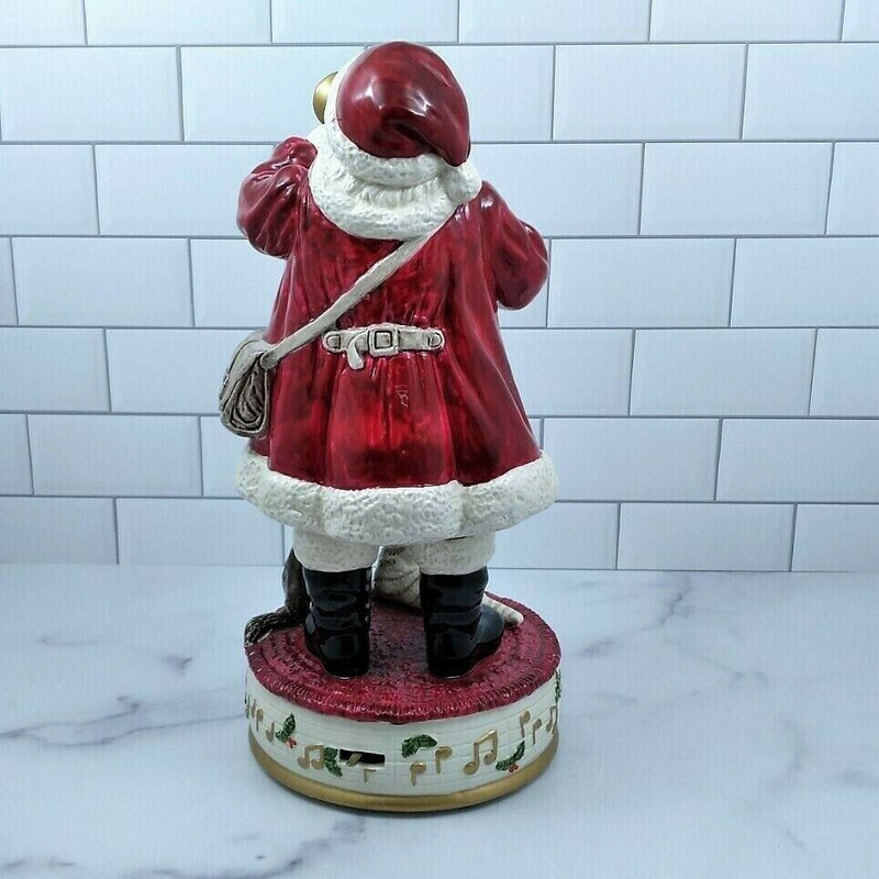 Load image into Gallery viewer, Christmas Holiday Musical Box Santa Claus by Enesco Plays Here Comes Santa
