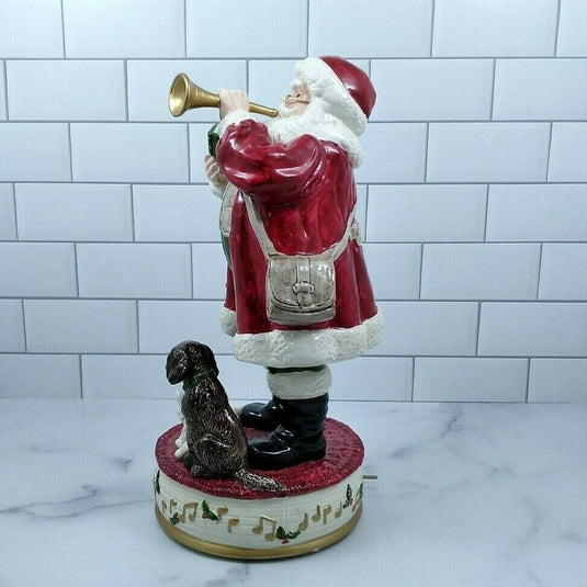 Christmas Holiday Musical Box Santa Claus by Enesco Plays Here Comes Santa