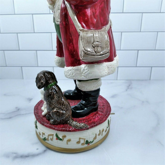 Christmas Holiday Musical Box Santa Claus by Enesco Plays Here Comes Santa