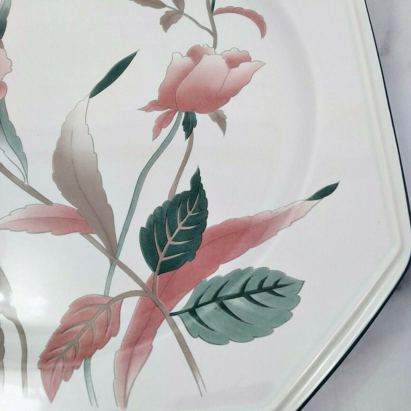 Load image into Gallery viewer, Mikasa Continental Silk Flowers Platter Chop Plate 12” F3003 Octagon Japan
