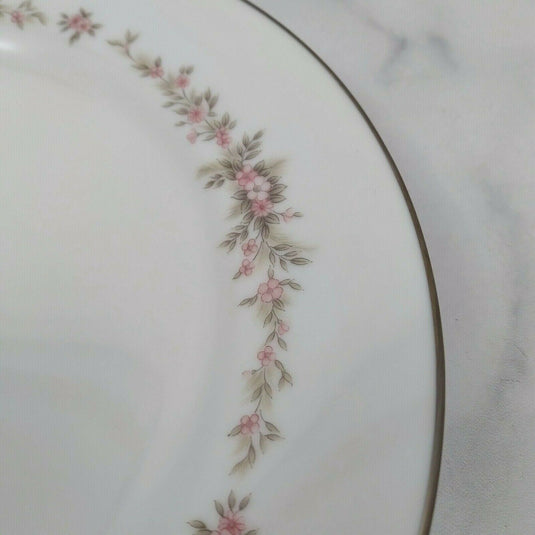 Noritake Rosepoint 8” Salad Plate Set of 4 Pink Floral Vine 6206