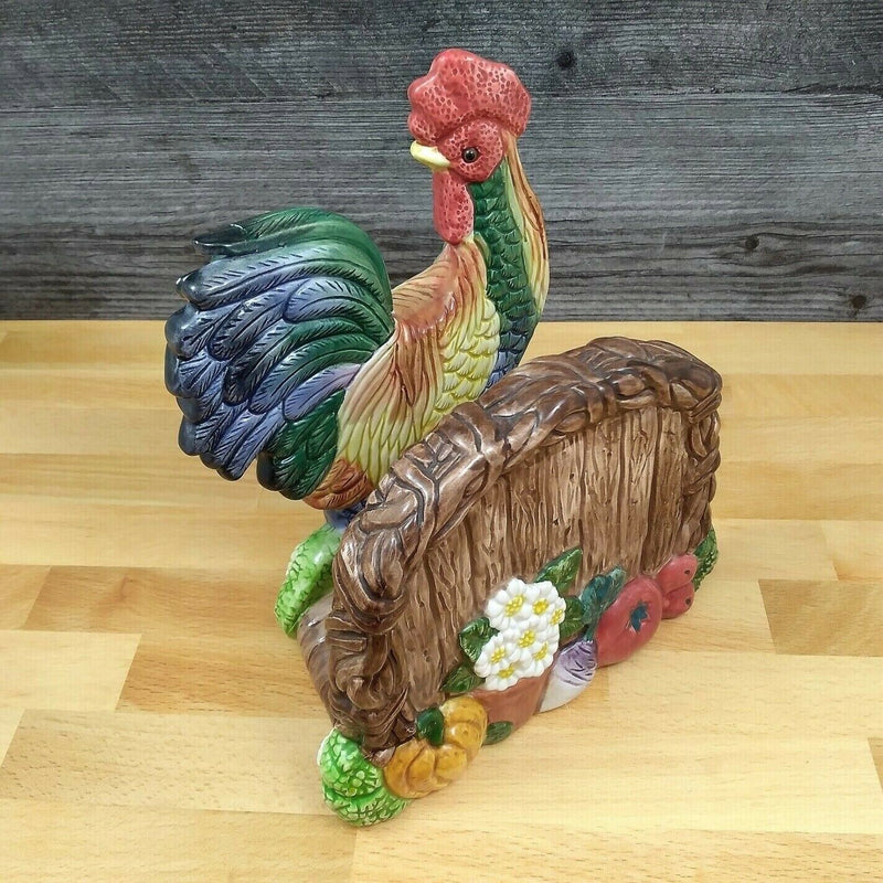 Load image into Gallery viewer, Fitz &amp; Floyd Classics Rooster Napkin or Mail Holder Farmhouse Decor
