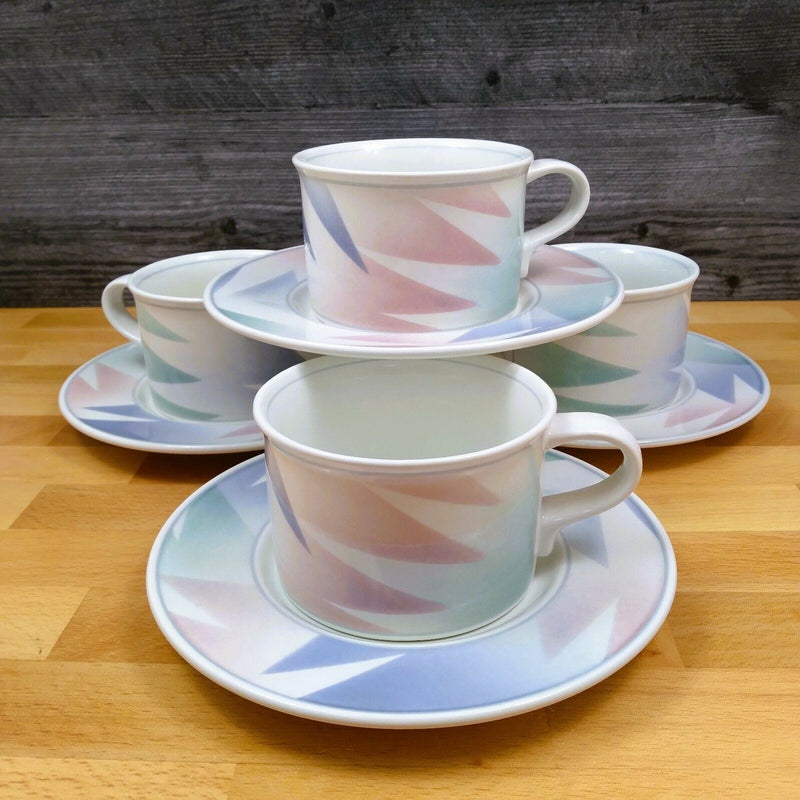 Load image into Gallery viewer, Mikasa Intaglio Fantazz Cups Set of 4 CAC6 Mug and Saucer John Bergen
