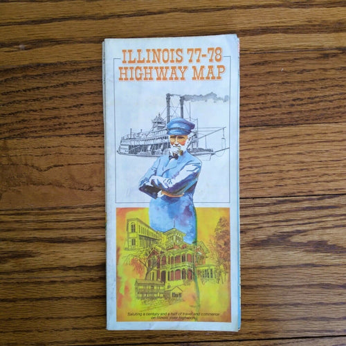 1977-1978 Official Illinois State Highway Transportation Travel Road Map