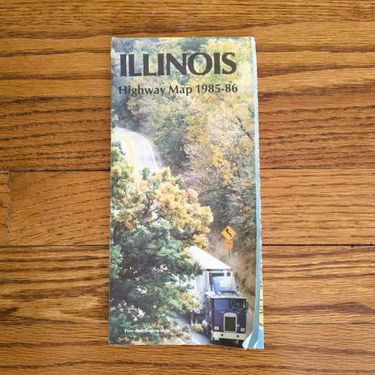 1985-1986 Official Illinois State Highway Transportation Travel Road Map