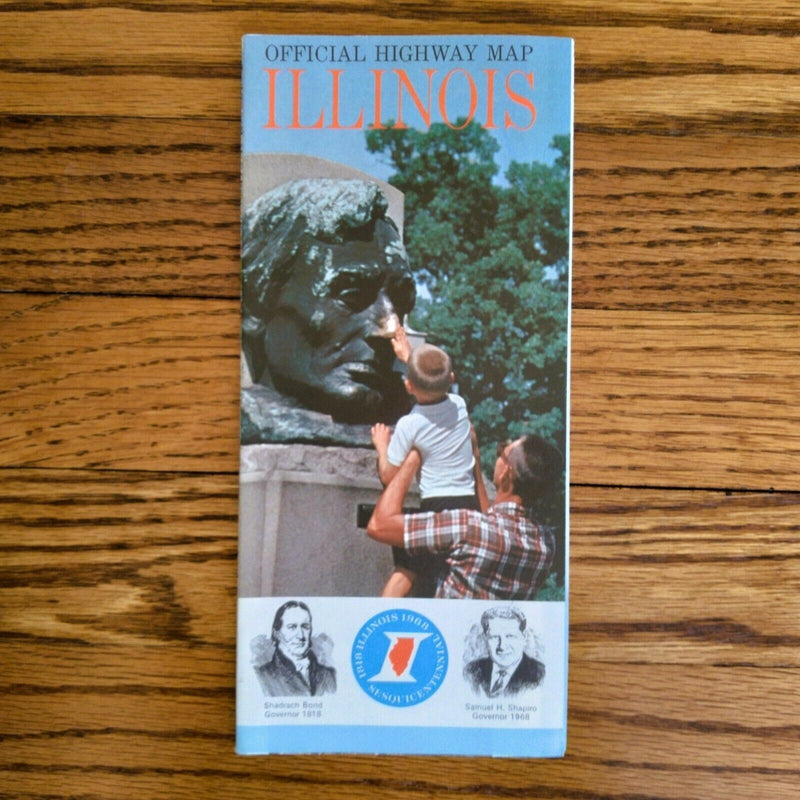Load image into Gallery viewer, 1968 Official Illinois State Highway Transportation Travel Road Map
