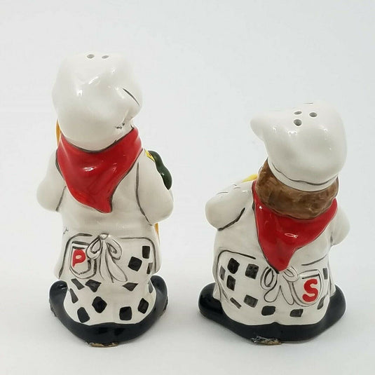 Salt Pepper Set Chef Collectible Decorative by Heather Goldminc