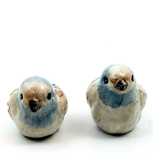 Salt Pepper Set Little Bird Collectible Decorative Ceramic Nature by Goldminc