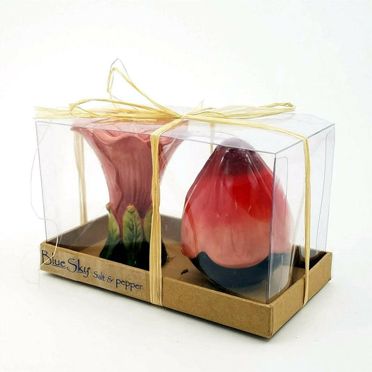 Salt Pepper Set Hibiscus Flowers Collectible Decorative Heather Goldminc New