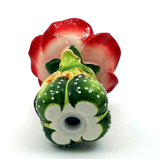 Salt Pepper Set Red Poppy Flowers Collectible Decorative Heather Goldminc New