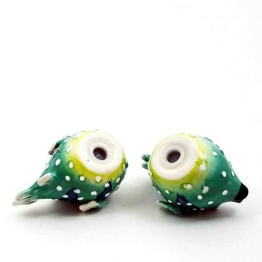 Salt Pepper Set Puffer Fish Collectible Decorative Heather Goldminc Blue Sky