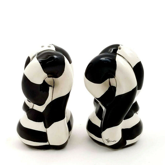 Salt Pepper Set Clancey Hearts Collectible Decorative Blue Sky Clayworks